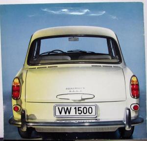 1963 Volkswagen VW 1500 Sedan & Wagon Sales Brochure Oversized Original