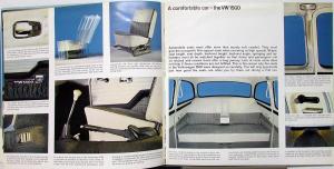 1963 Volkswagen VW 1500 Sedan & Wagon Sales Brochure Oversized Original