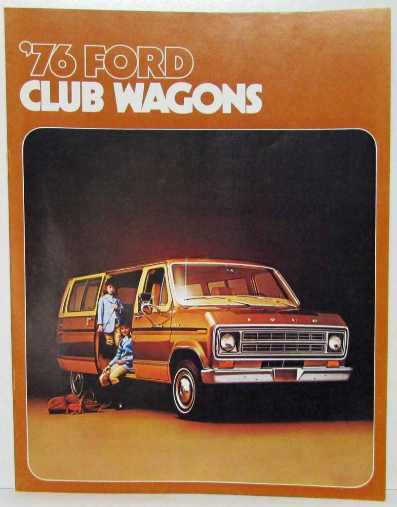 1976 Ford Club Wagon Chateau Custom Standard Van Truck Sales Brochure Original