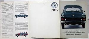 1964 Volkswagen VW 1500 Sedan & Wagon Sales Folder Oversized Original