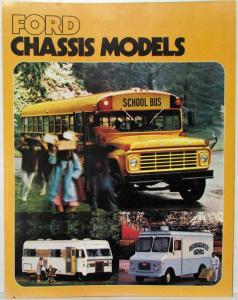 1976 Ford Van School Bus Motor Home Parcel Delivery Chassis Models Sales Folder