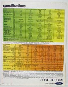 1976 Ford Van School Bus Motor Home Parcel Delivery Chassis Models Sales Folder