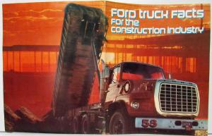 1977 Ford Dump Mixer Construction Truck Dealer Brochure Selection Shts Orig
