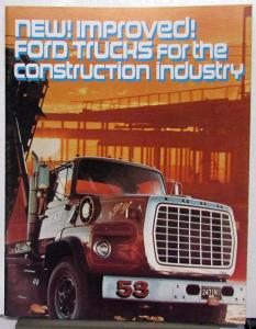 1977 Ford Dump Mixer Construction Truck Dealer Brochure Selection Shts Orig