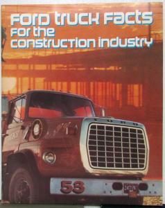 1977 Ford Dump Mixer Construction Truck Dealer Brochure Selection Shts Orig