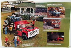 1977 Ford F 500 thru 7000 Series Trucks Sales Brochure Original