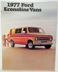 1977 Ford Econoline Chateau Standard Cargo Vans Series E Truck Sales Brochure
