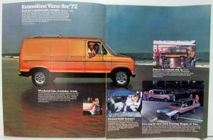 1977 Ford Econoline Chateau Standard Cargo Vans Series E Truck Sales Brochure