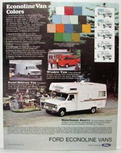 1977 Ford Econoline Chateau Standard Cargo Vans Series E Truck Sales Brochure