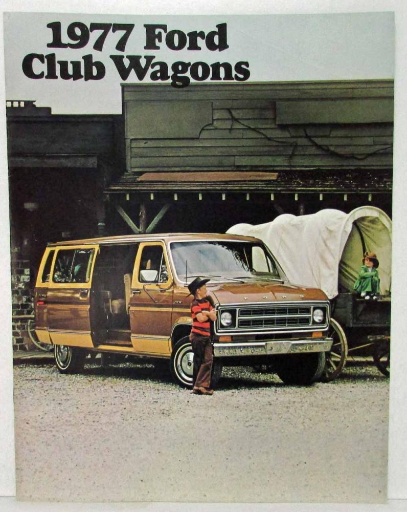 1977 Ford Club Wagon Chateau Custom Standard Van Truck Sales Brochure Original