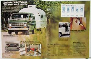 1977 Ford Club Wagon Chateau Custom Standard Van Truck Sales Brochure Original