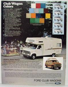 1977 Ford Club Wagon Chateau Custom Standard Van Truck Sales Brochure Original