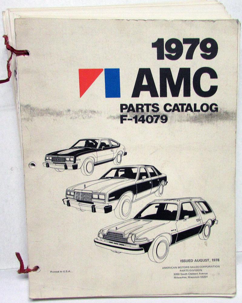 1979 American Motors AMC Dealer Parts Catalog Book Concord Pacer AMX Spirit