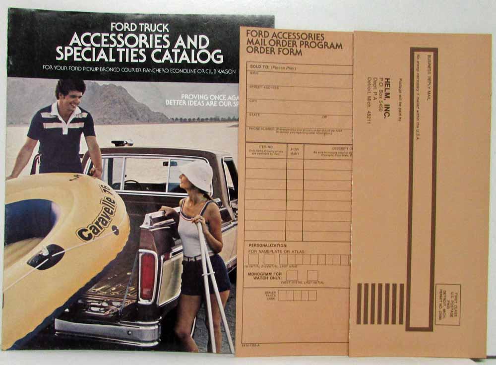 1978 Ford Truck Accessories and Specialties Sales Catalog with Order Form
