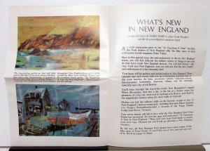 1962 Ford Times 52 Vacation A Year In New England Booklet And Brochure