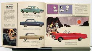 1963 Ford High Falcon Fairlane Galaxie Thunderbird Sales Brochure