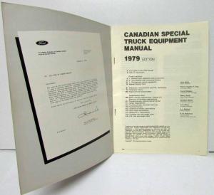 1979 Ford Mercury CANADIAN Special Truck Equipment Manual Original