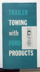 1963 Ford Trailer Towing With Products Sales Brochure