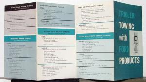 1963 Ford Trailer Towing With Products Sales Brochure