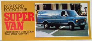 1979 Ford Econoline Super Van Longer Loads More Cargo Sales Folder