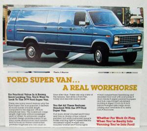 1979 Ford Econoline Super Van Longer Loads More Cargo Sales Folder