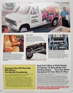 1979 Ford Econoline Van Practical Versatile and Roomy Sales Folder