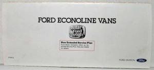1979 Ford Econoline Van Practical Versatile and Roomy Sales Folder