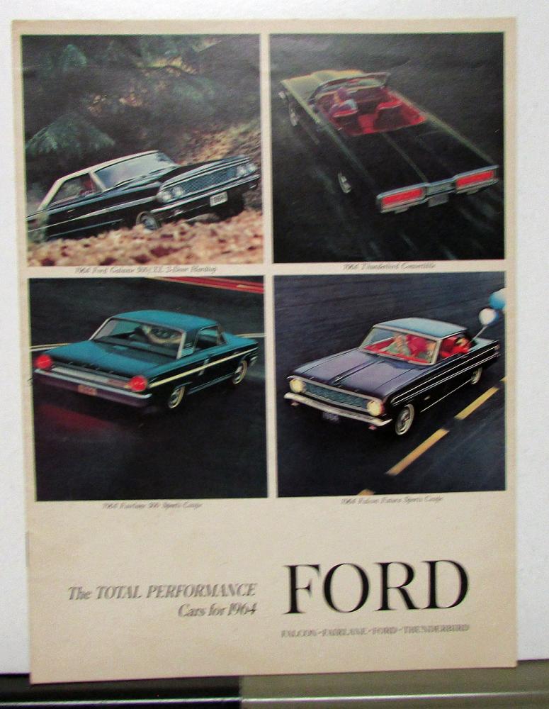 1964 Ford Falcon Thunderbird Fairlane Total Performance Sales Brochure