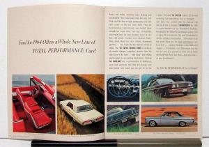 1964 Ford Falcon Thunderbird Fairlane Total Performance Sales Brochure