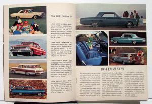 1964 Ford Falcon Thunderbird Fairlane Total Performance Sales Brochure