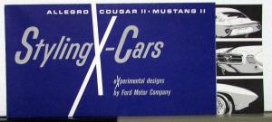 1960 61 62 63 64 65 Ford Allegro Cougar Mustang Styling X Cars Sales Folder