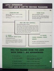 1964 Ford Falcon Compared To Lark Sales Brochure