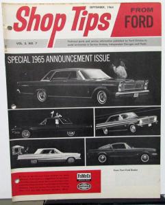 1964 1965 Ford Fairlane Falcon T-bird Mustang Shop Tips Magazine Announcement