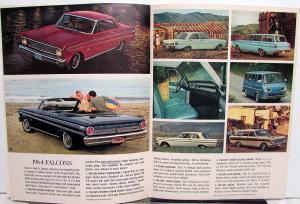 1964 Ford Falcon Thunderbird Fairlane Total Performance Sales Brochure Rev 12/63