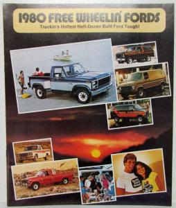 1980 Ford Free Wheelin Trucks Hottest Half-Dozen Sales Brochure Pickups Bronco