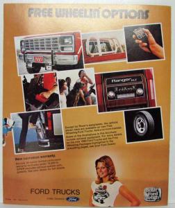 1980 Ford Free Wheelin Trucks Hottest Half-Dozen Sales Brochure Pickups Bronco