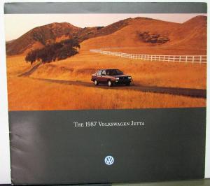 1987 Volkswagen VW Jetta GL & GLI Color Sales Brochure Original Oversized