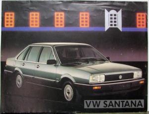 1987 Volkswagen VW Santana Brazil Market English Text Sales Folder Original