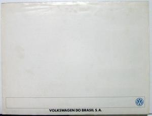 1987 Volkswagen VW Santana Brazil Market English Text Sales Folder Original