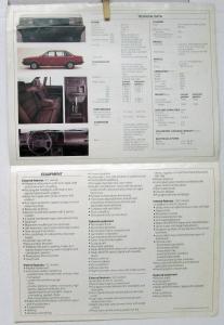 1987 Volkswagen VW Santana Brazil Market English Text Sales Folder Original