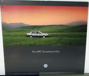 1987 Volkswagen VW Fox & GL Color Sales Folder Original Oversized