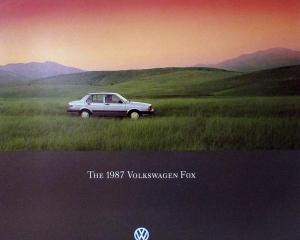 1987 Volkswagen VW Fox & GL Color Sales Folder Original Oversized