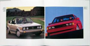 1988 Volkswagen VW Fox Golf GTI Jetta Scirocco Quantum Vanagon Sales Brochure