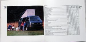 1988 Volkswagen VW Fox Golf GTI Jetta Scirocco Quantum Vanagon Sales Brochure