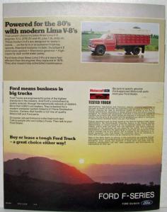 1980 Ford F-Series with New Medium-Duty Diesel Power Sales Brochure