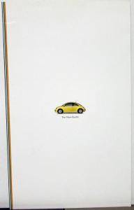 1998 Volkswagen VW The New Beetle Color Sales Brochure Oversized Original