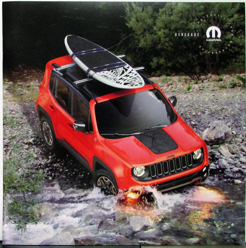 2017 Jeep Renegade MOPAR Accessories Accents Carriers Mats Sales Brochure Orig