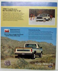 1980 Ford 4-Wheeler Sales Brochure Bronco F150 F250 F350