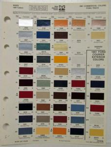 1981 Ford Truck Commercial Color Paint Chips by Ditzler PPG