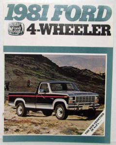 1981 Ford 4-Wheeler Sales Brochure Bronco F150 F250 F350